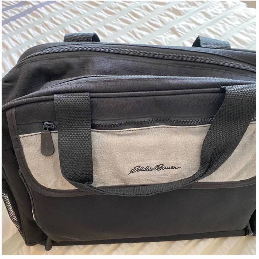 Eddie Bauer Diaper Bag Black and Gray
